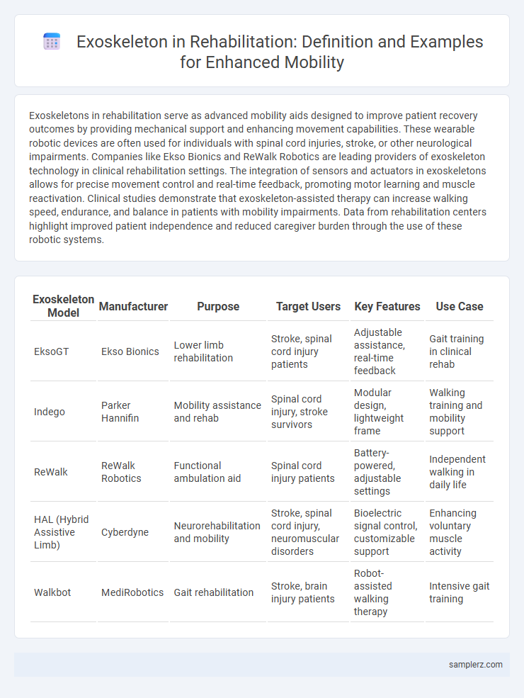 Exoskeleton in Rehabilitation: Definition and Examples for Enhanced Mobility