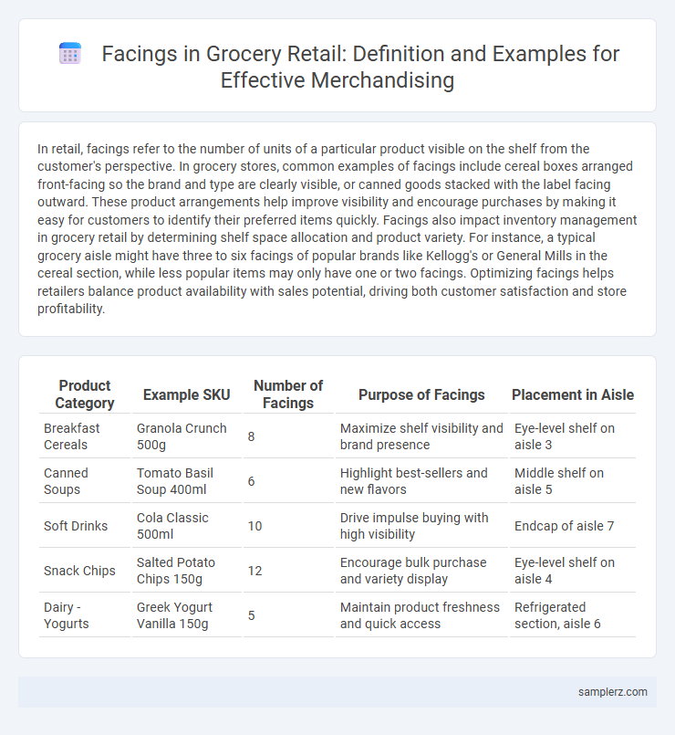 Facings in Grocery Retail: Definition and Examples for Effective Merchandising