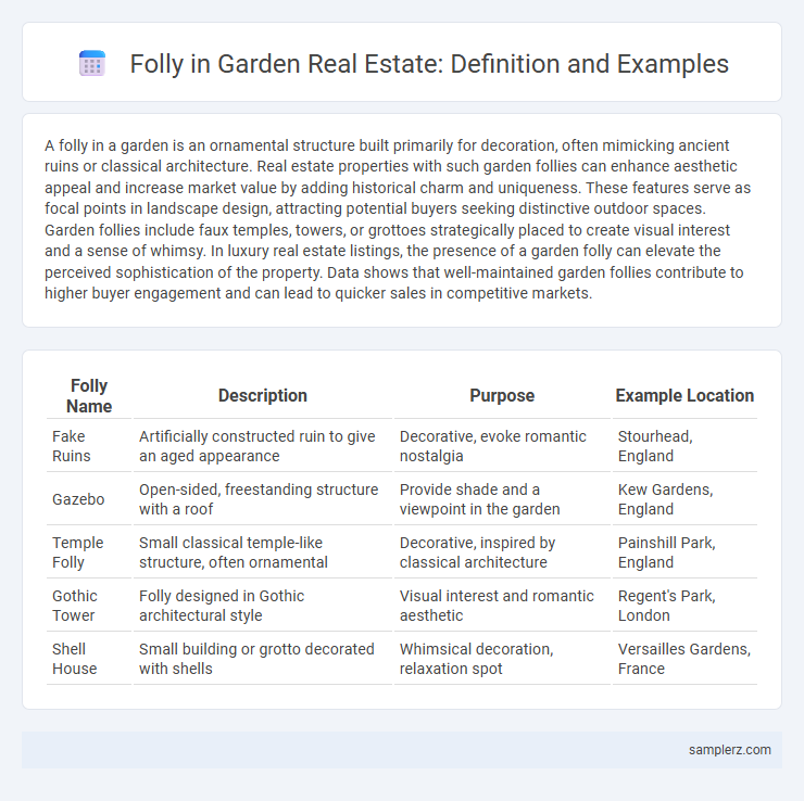 Folly in Garden Real Estate: Definition and Examples