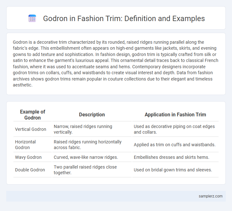 Godron in Fashion Trim: Definition and Examples