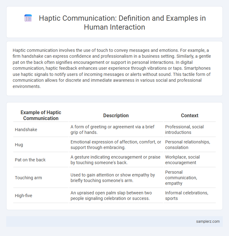 Haptic Communication: Definition and Examples in Human Interaction