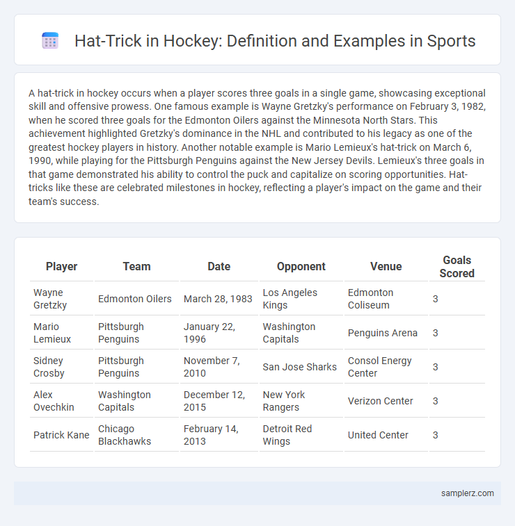 Hat-Trick in Hockey: Definition and Examples in Sports