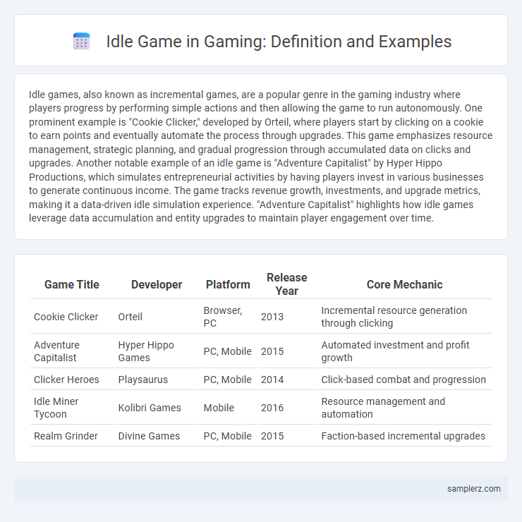 Idle Game in Gaming: Definition and Examples