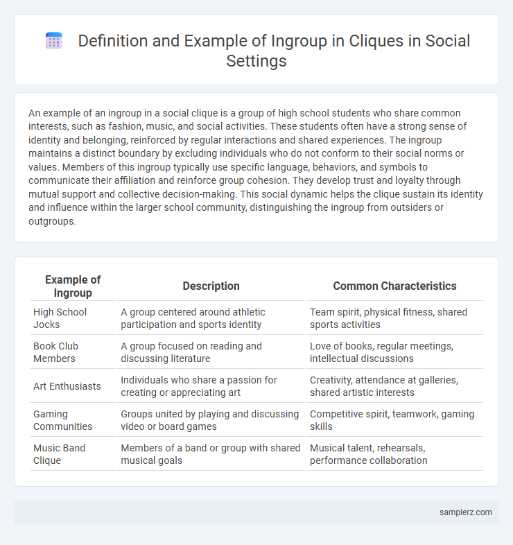 Definition and Example of Ingroup in Cliques in Social Settings