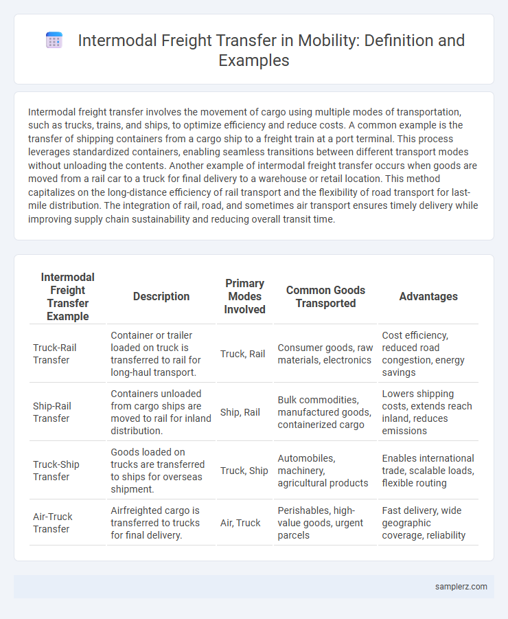 Intermodal Freight Transfer in Mobility: Definition and Examples