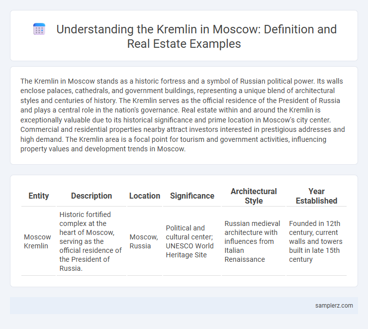 Understanding the Kremlin in Moscow: Definition and Real Estate Examples