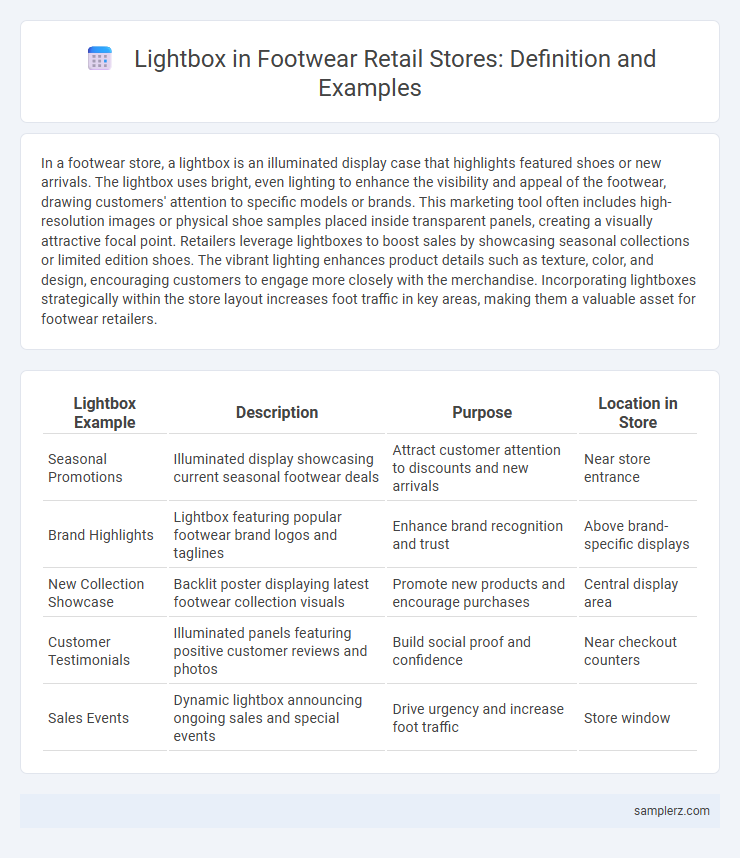 Lightbox in Footwear Retail Stores: Definition and Examples