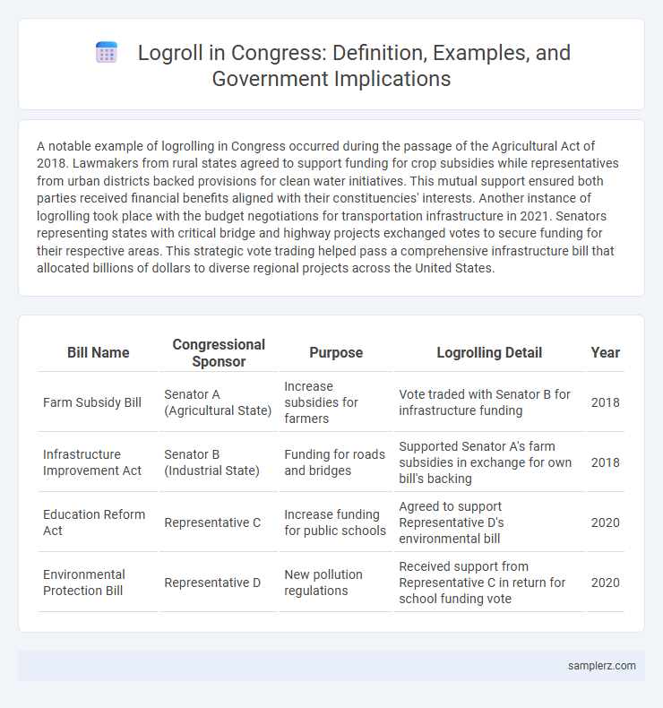 Logroll in Congress: Definition, Examples, and Government Implications