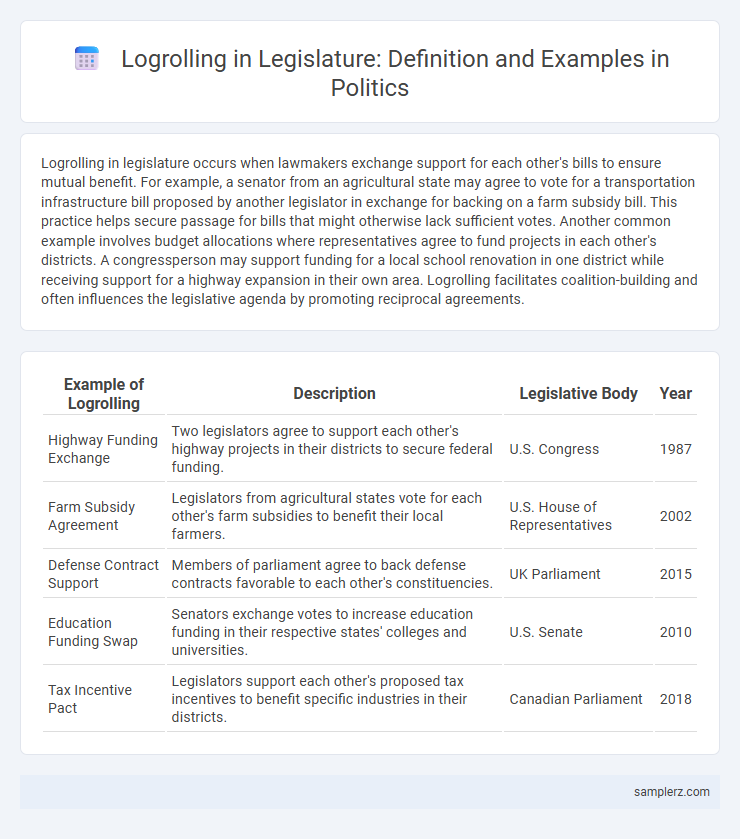 Logrolling in Legislature: Definition and Examples in Politics