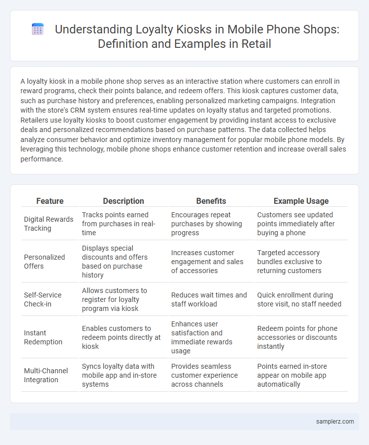 Understanding Loyalty Kiosks in Mobile Phone Shops: Definition and Examples in Retail