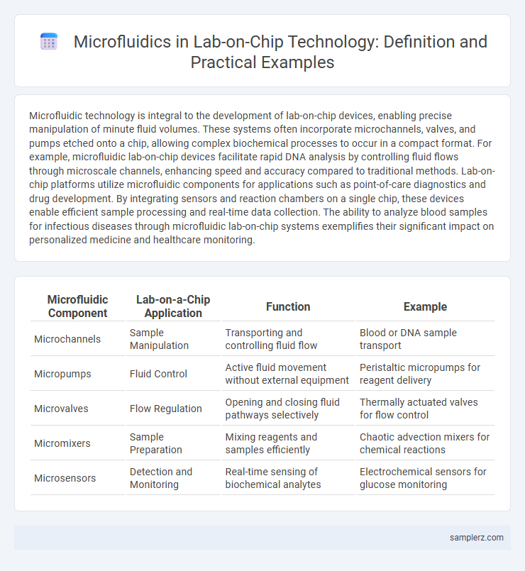 Microfluidics in Lab-on-Chip Technology: Definition and Practical Examples