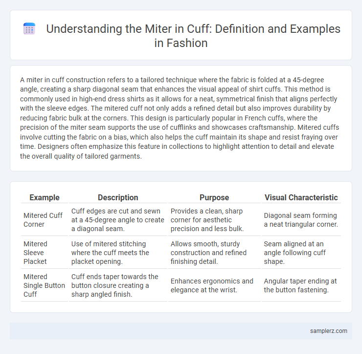 Understanding the Miter in Cuff: Definition and Examples in Fashion