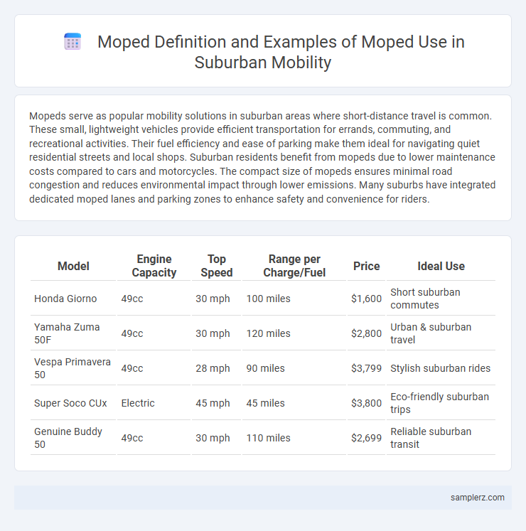 Moped Definition and Examples of Moped Use in Suburban Mobility