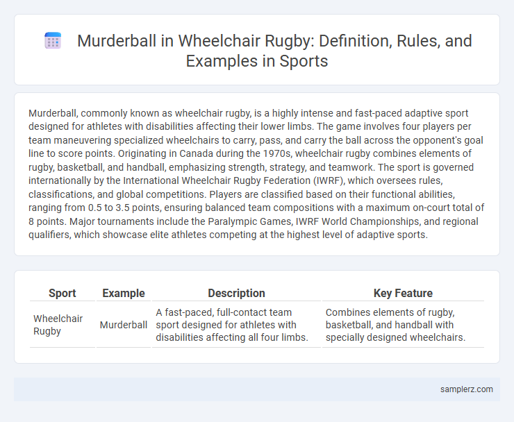 Murderball in Wheelchair Rugby: Definition, Rules, and Examples in Sports