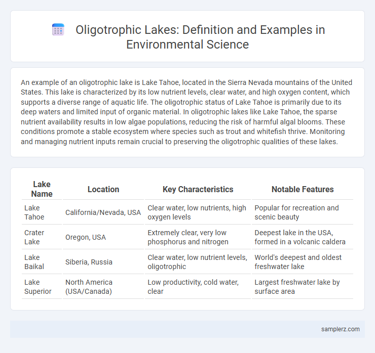 Oligotrophic Lakes: Definition and Examples in Environmental Science