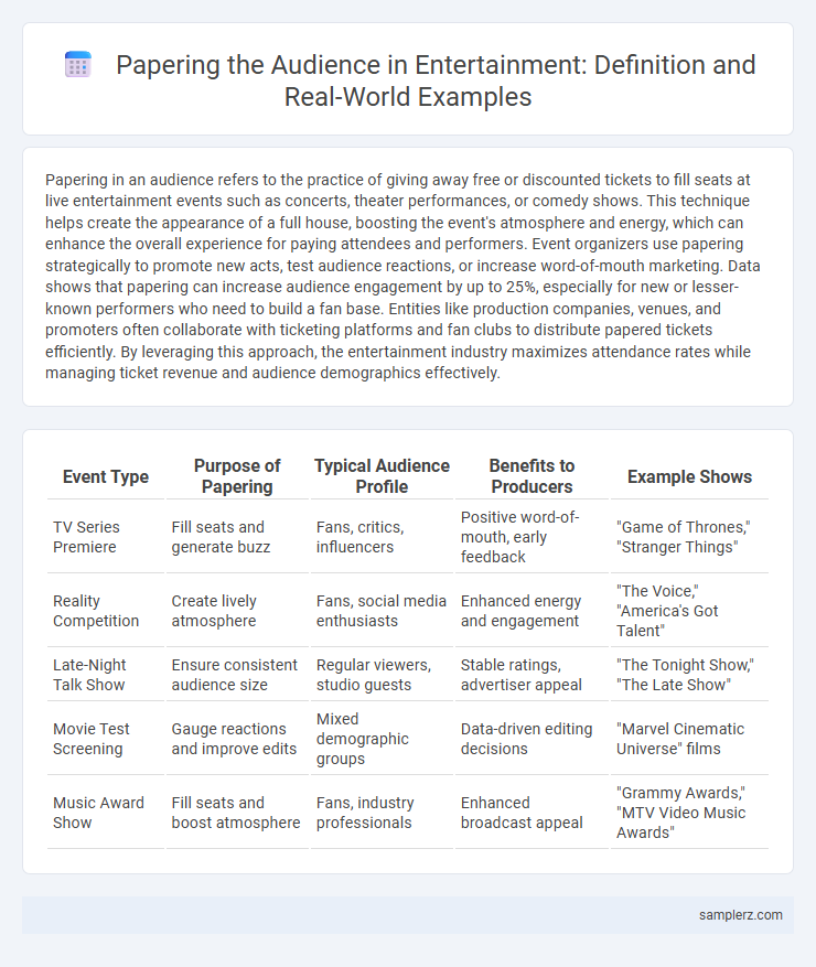 Papering the Audience in Entertainment: Definition and Real-World Examples