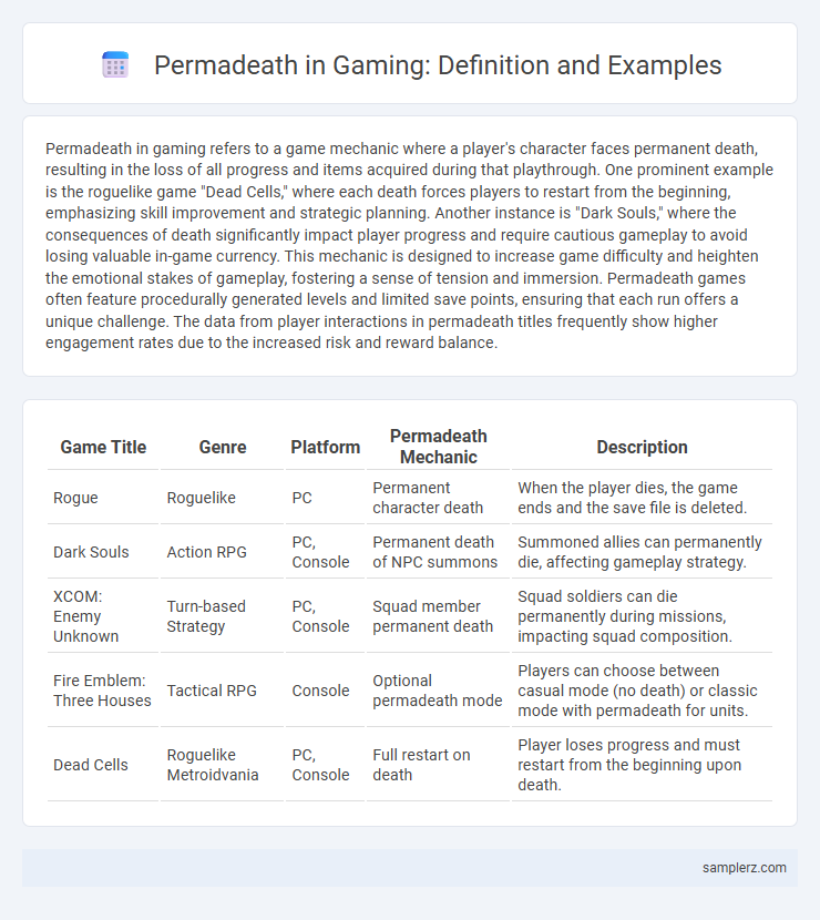 Permadeath in Gaming: Definition and Examples
