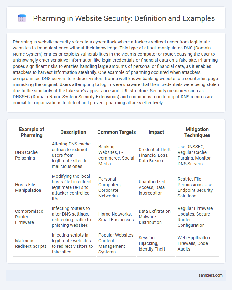 Pharming in Website Security: Definition and Examples