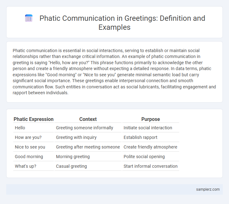 Phatic Communication in Greetings: Definition and Examples