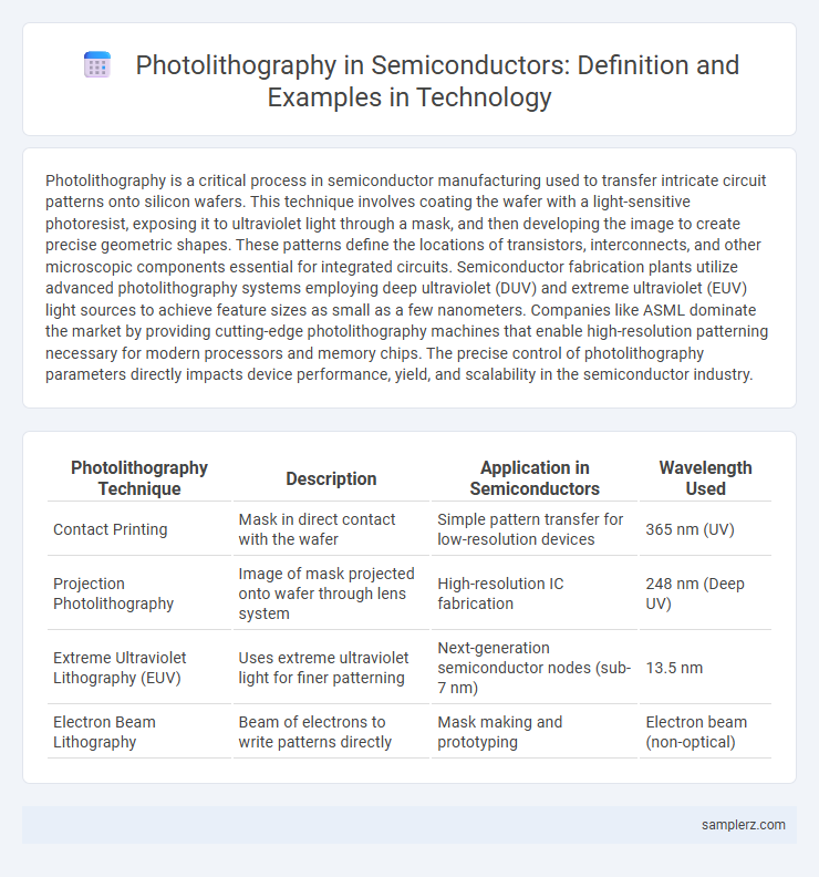 Photolithography in Semiconductors: Definition and Examples in Technology