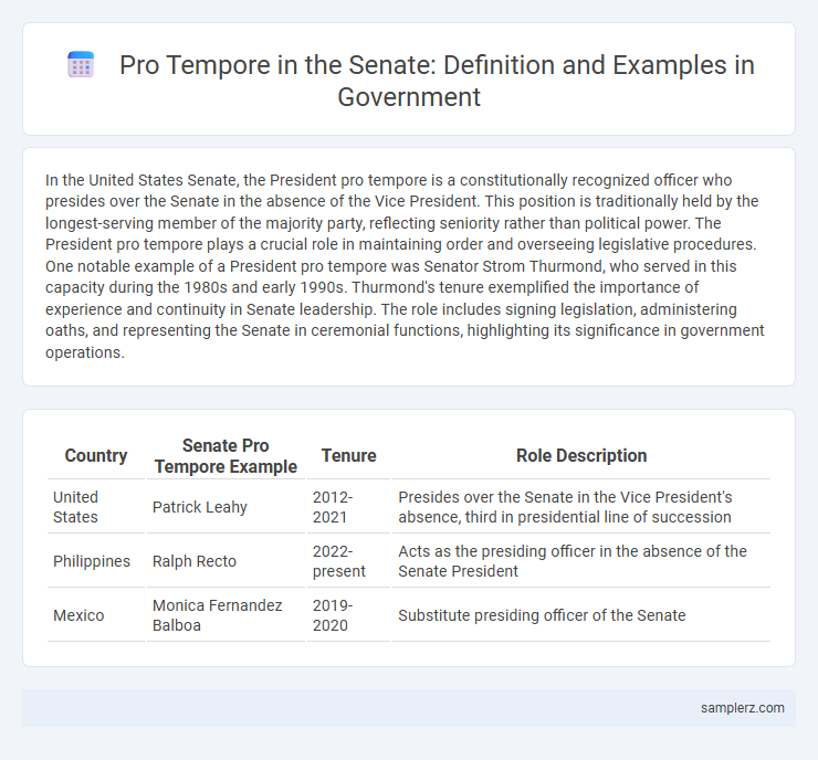Pro Tempore in the Senate: Definition and Examples in Government