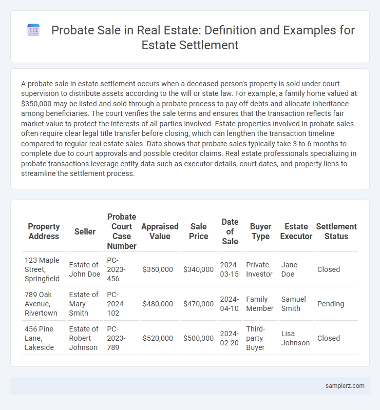Probate Sale in Real Estate: Definition and Examples for Estate Settlement
