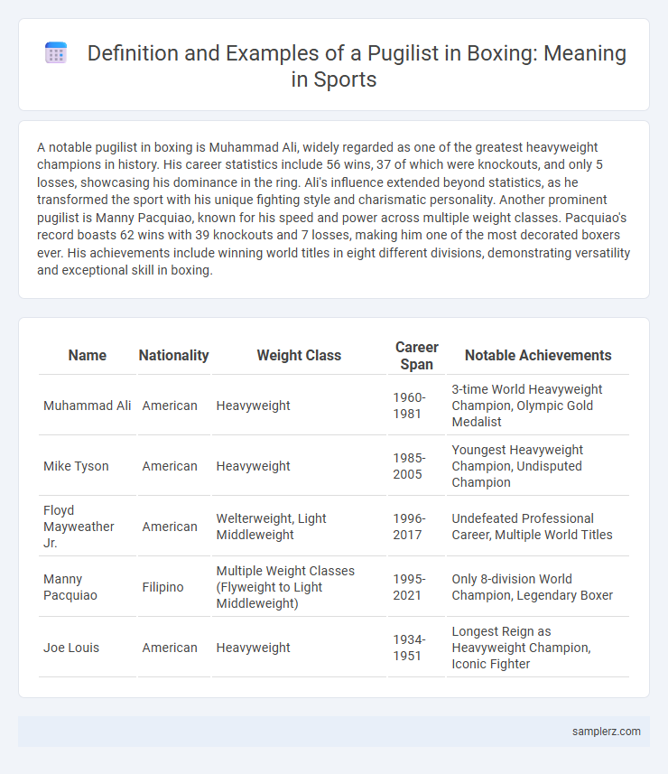 Definition and Examples of a Pugilist in Boxing: Meaning in Sports