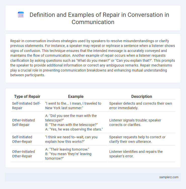 Definition and Examples of Repair in Conversation in Communication
