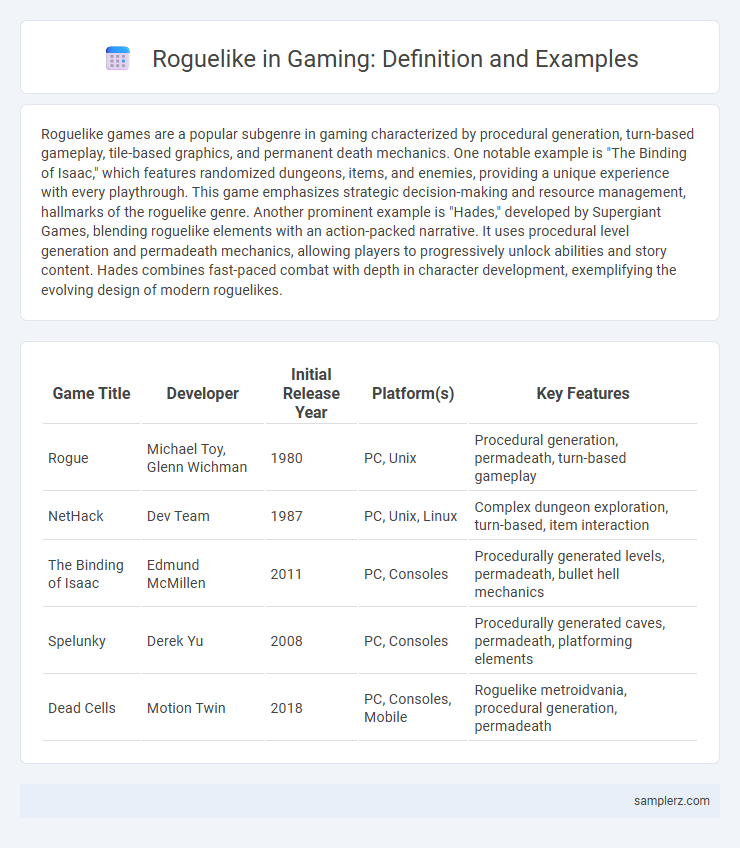 Roguelike in Gaming: Definition and Examples