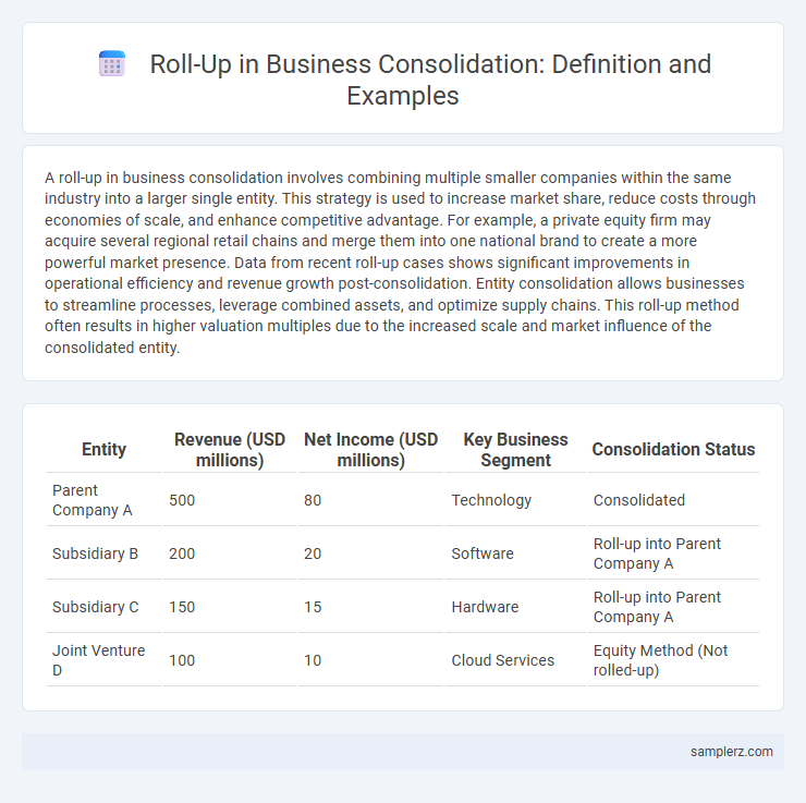 Roll-Up in Business Consolidation: Definition and Examples