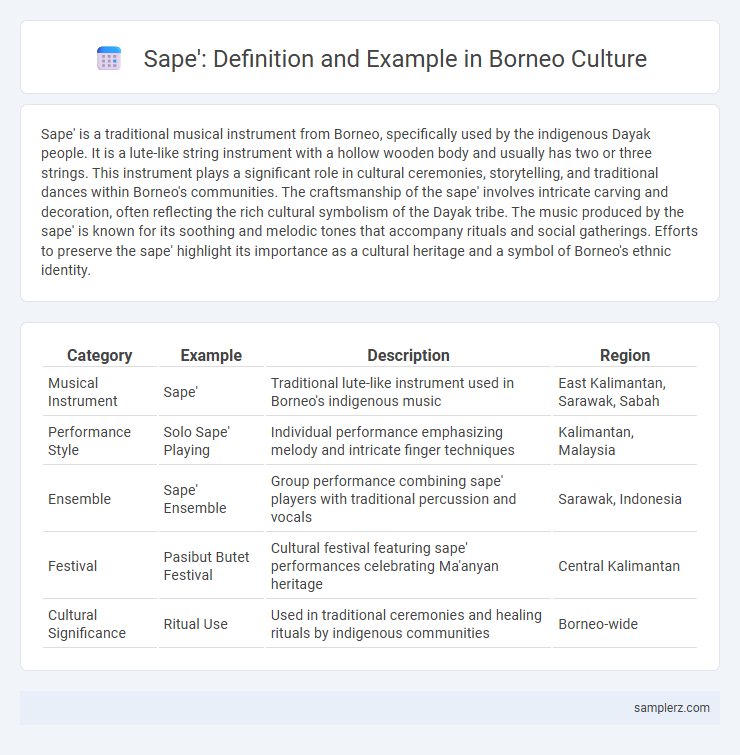 Sape': Definition and Example in Borneo Culture
