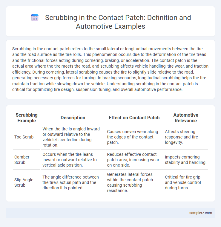 Scrubbing in the Contact Patch: Definition and Automotive Examples