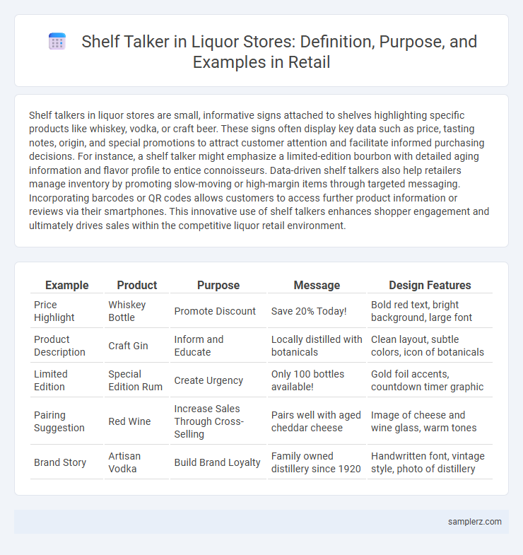 Shelf Talker in Liquor Stores: Definition, Purpose, and Examples in Retail