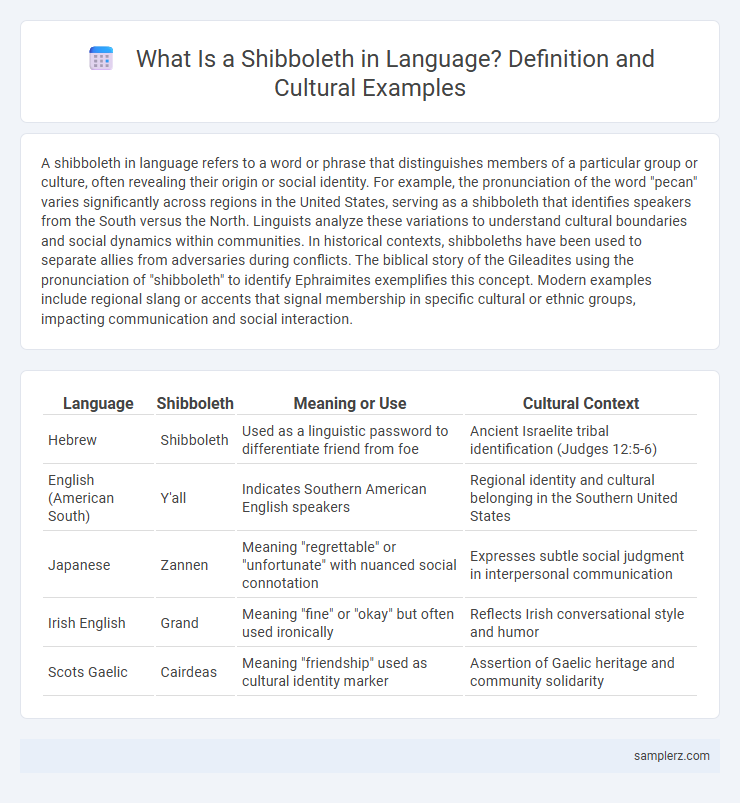 What Is a Shibboleth in Language? Definition and Cultural Examples