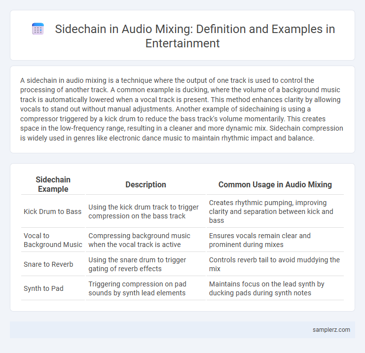 Sidechain in Audio Mixing: Definition and Examples in Entertainment