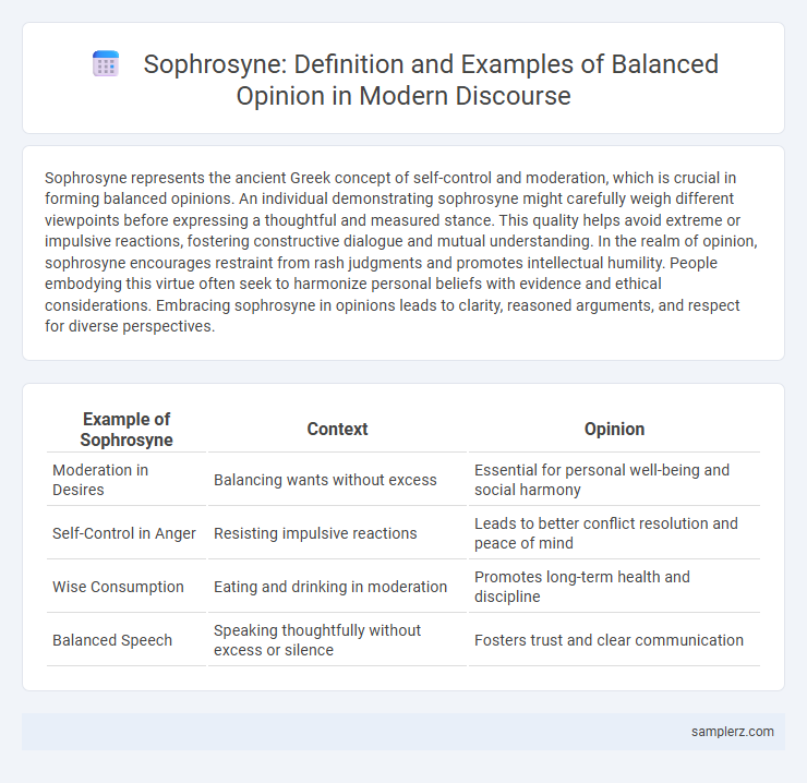 Sophrosyne: Definition and Examples of Balanced Opinion in Modern Discourse