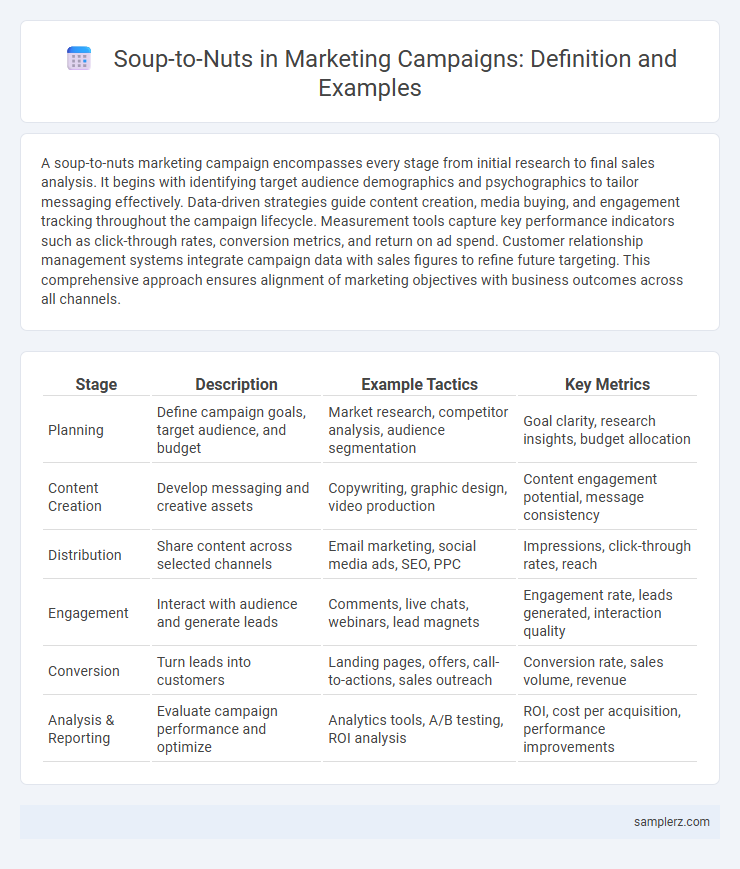 Soup-to-Nuts in Marketing Campaigns: Definition and Examples