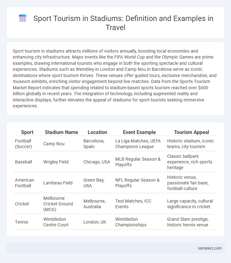 Sport Tourism in Stadiums: Definition and Examples in Travel