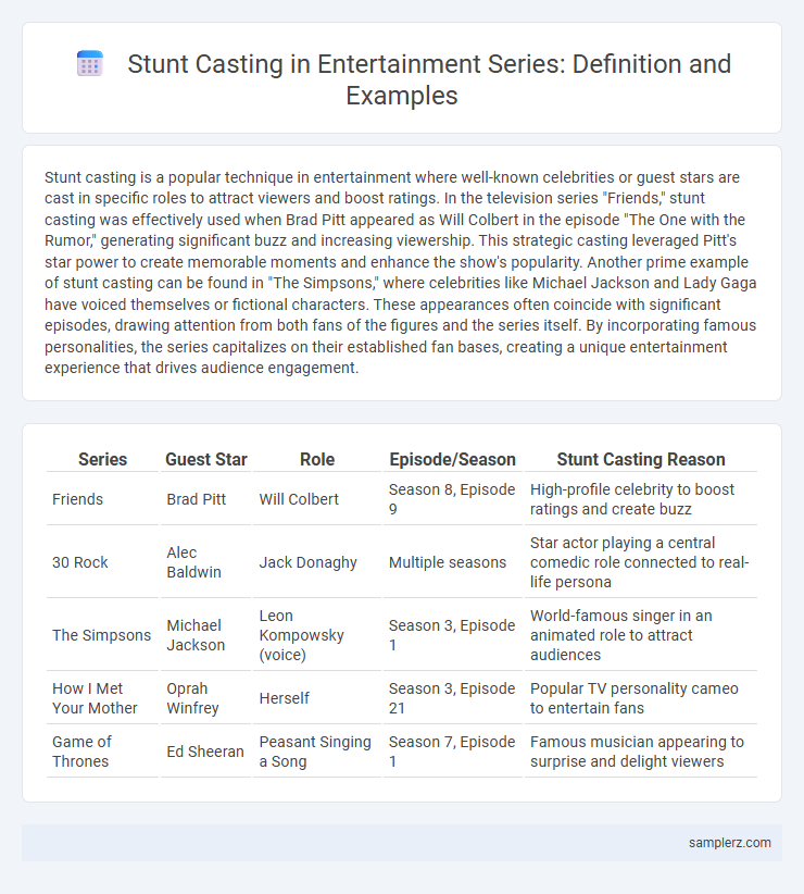Stunt Casting in Entertainment Series: Definition and Examples