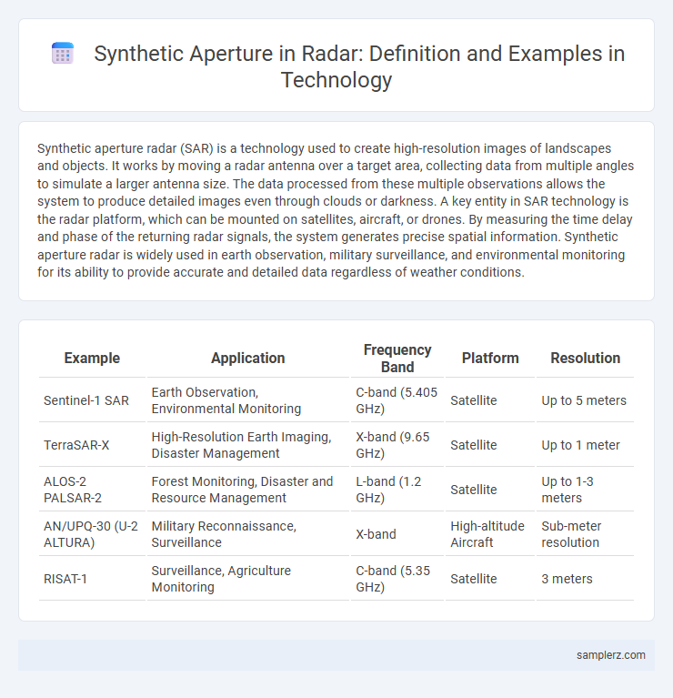 Synthetic Aperture in Radar: Definition and Examples in Technology