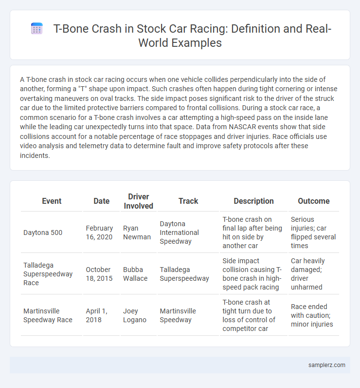 T-Bone Crash in Stock Car Racing: Definition and Real-World Examples