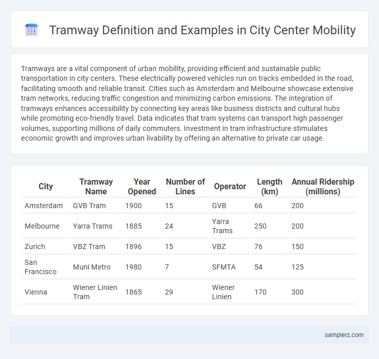 Tramway Definition and Examples in City Center Mobility