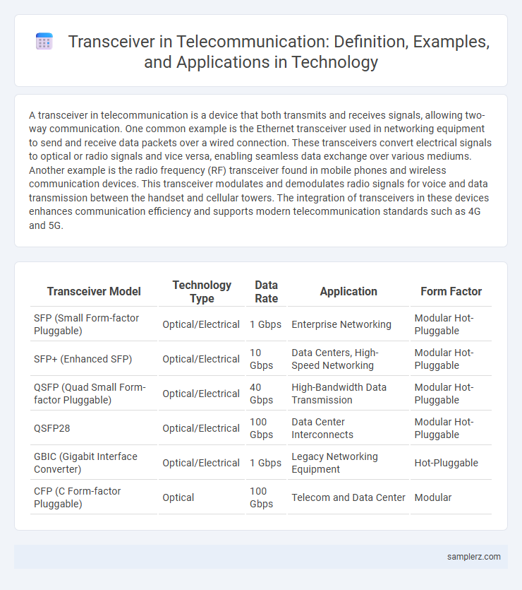 Transceiver in Telecommunication: Definition, Examples, and Applications in Technology