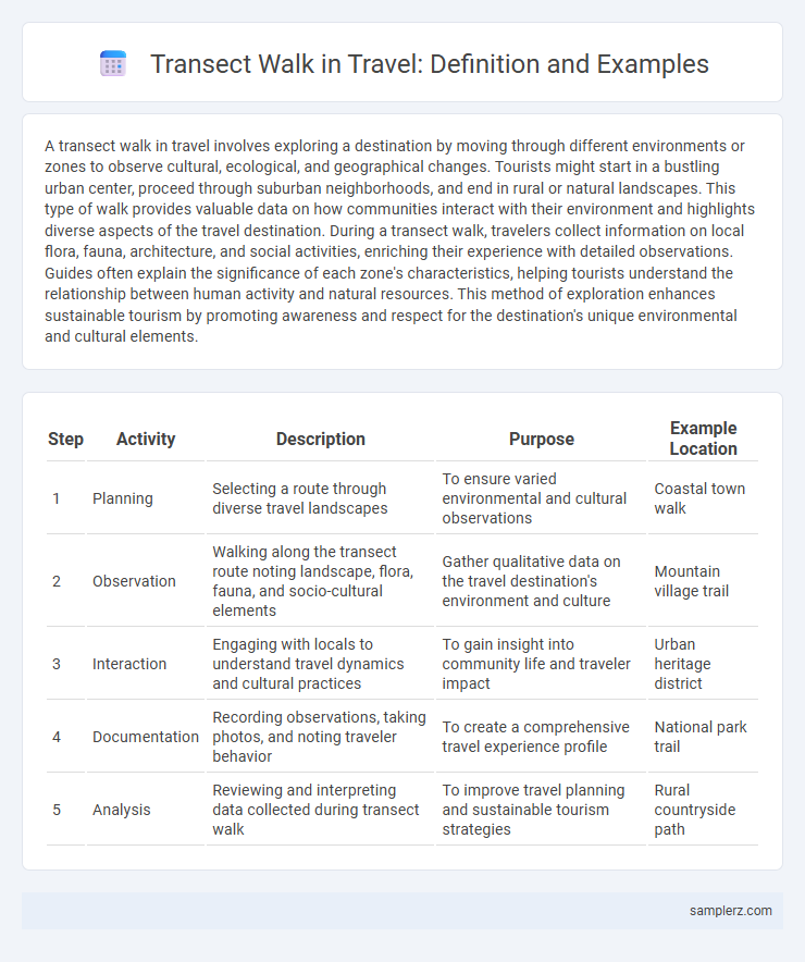 Transect Walk in Travel: Definition and Examples
