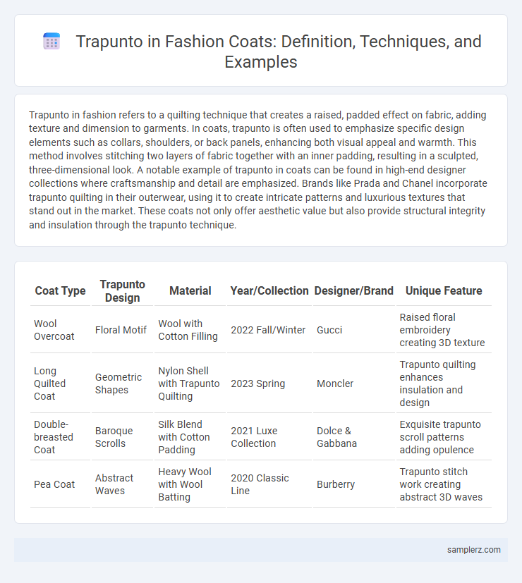 Trapunto in Fashion Coats: Definition, Techniques, and Examples