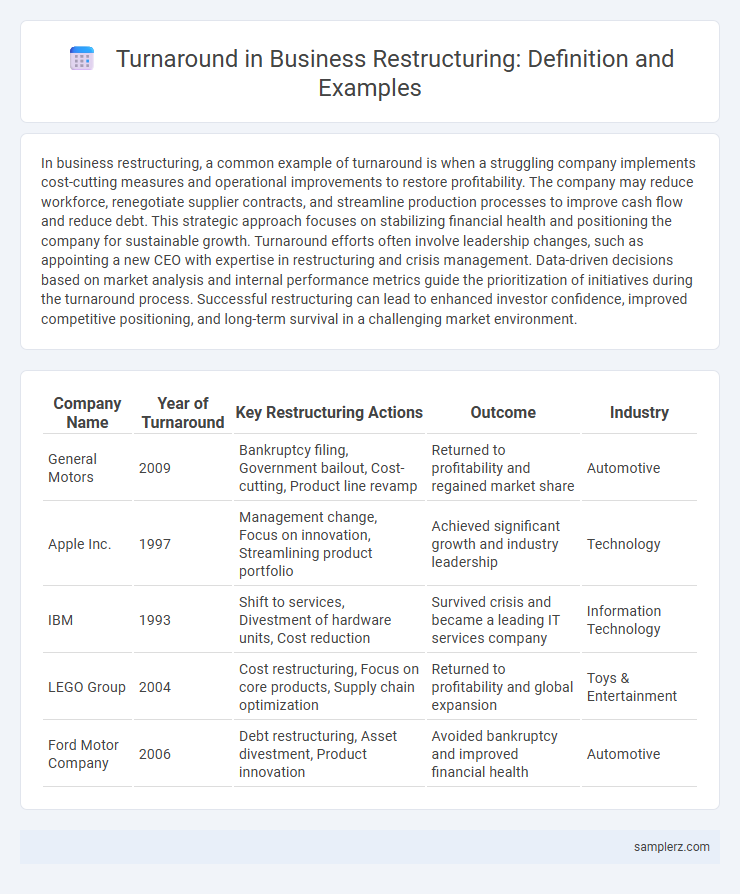 Turnaround in Business Restructuring: Definition and Examples