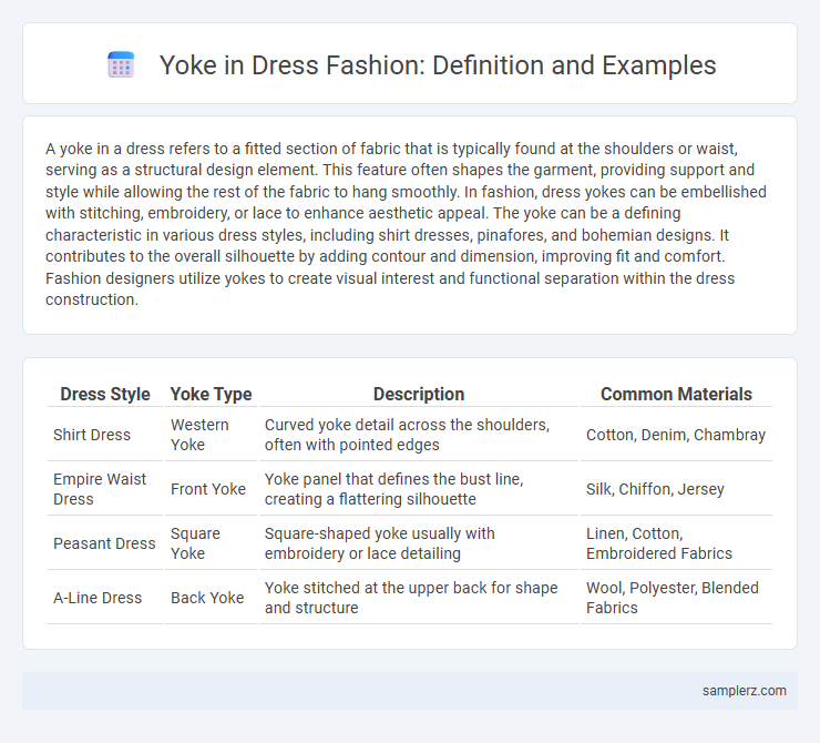 Yoke in Dress Fashion: Definition and Examples