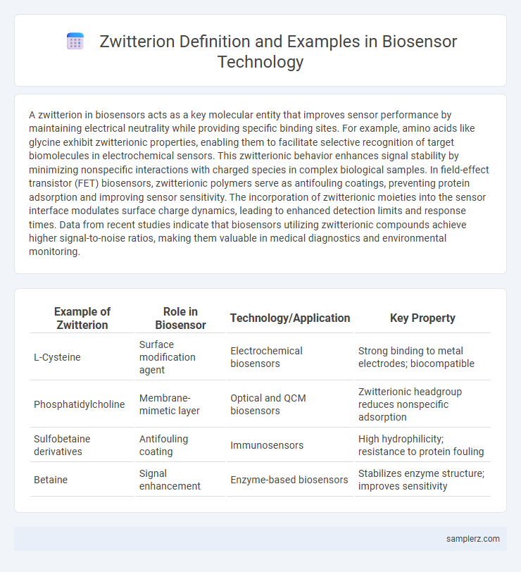 Zwitterion Definition and Examples in Biosensor Technology