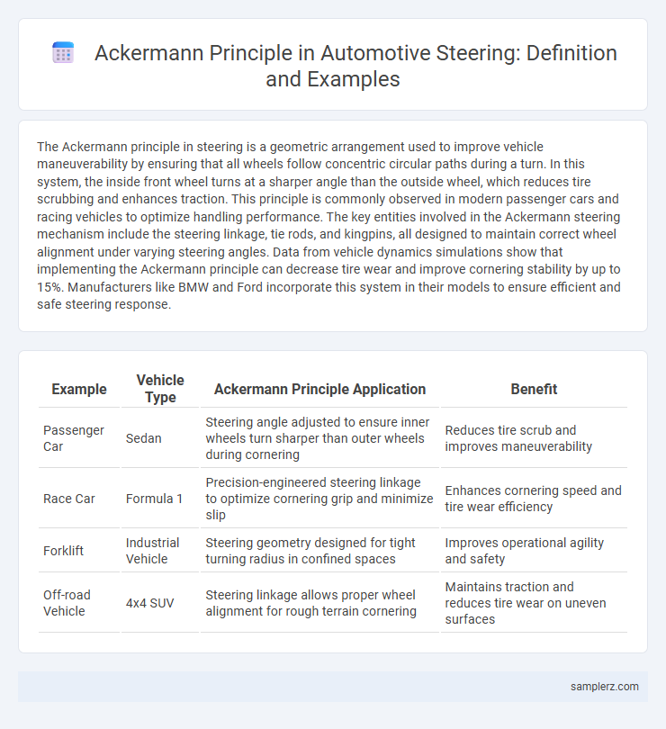 Ackermann Principle in Automotive Steering: Definition and Examples