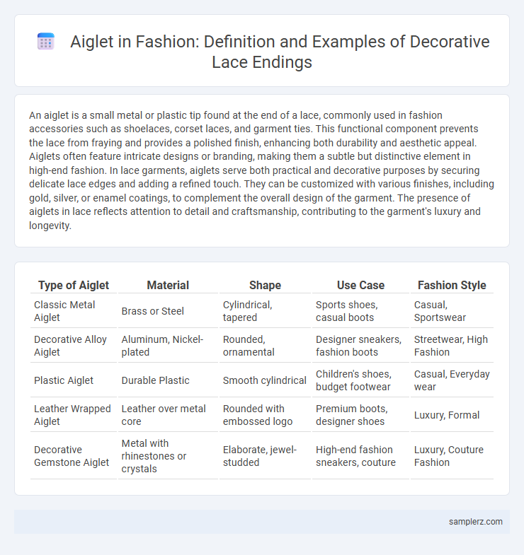 Aiglet in Fashion: Definition and Examples of Decorative Lace Endings